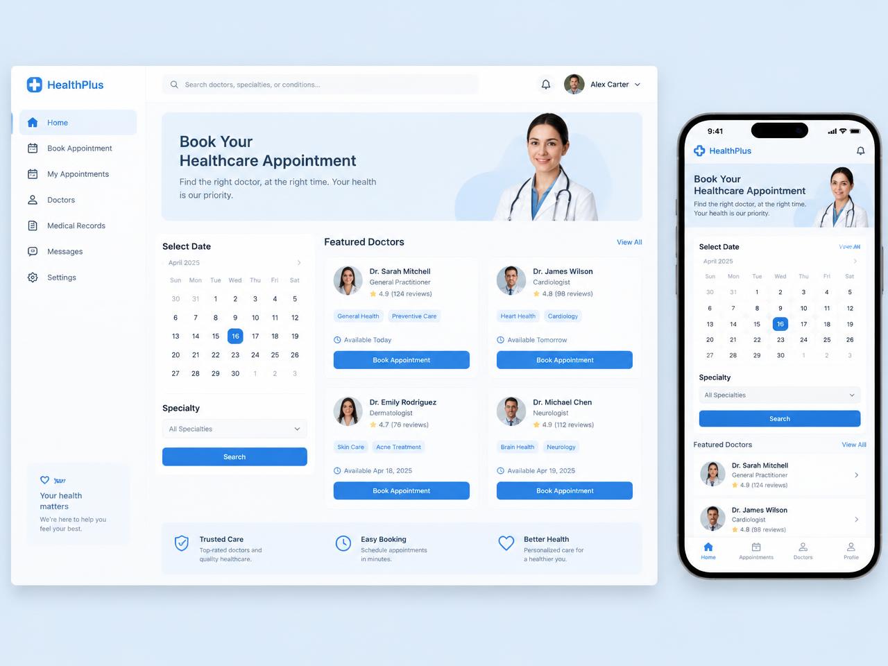 Healthcare booking app